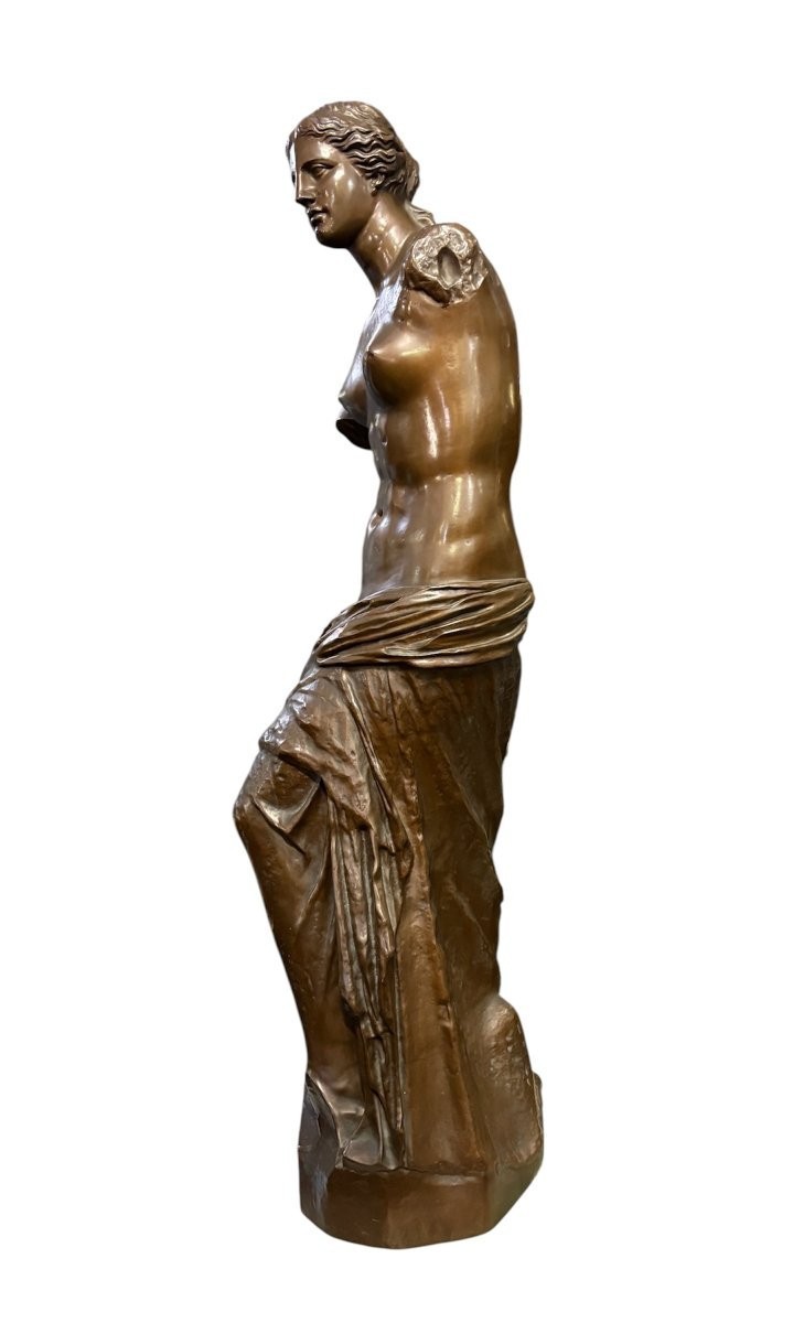 Very Large Bronze Sculpture ( 97 Cm ) "venus" Barbedienne 19thc. -photo-2