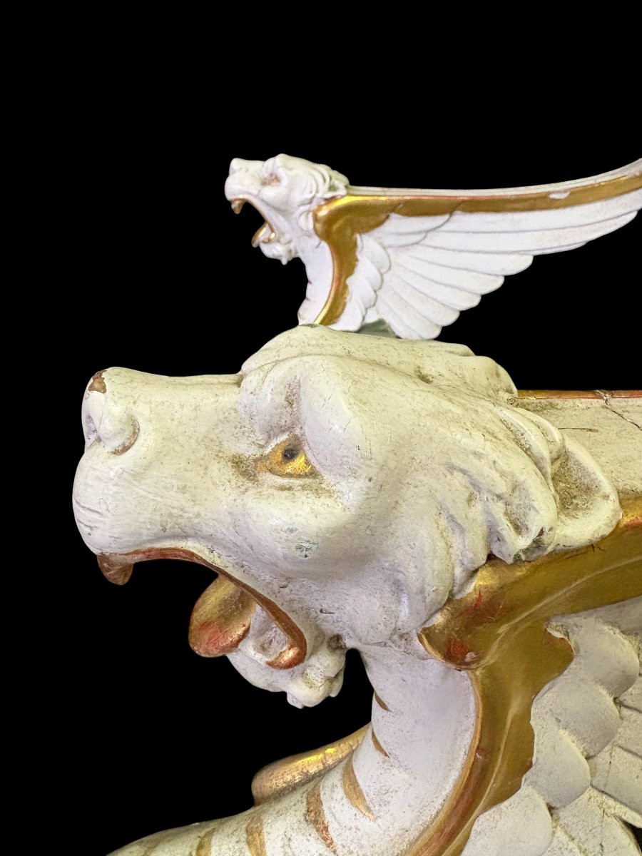 Empire-style "winged Mythological Animals" Armchair, 19th Century.-photo-5