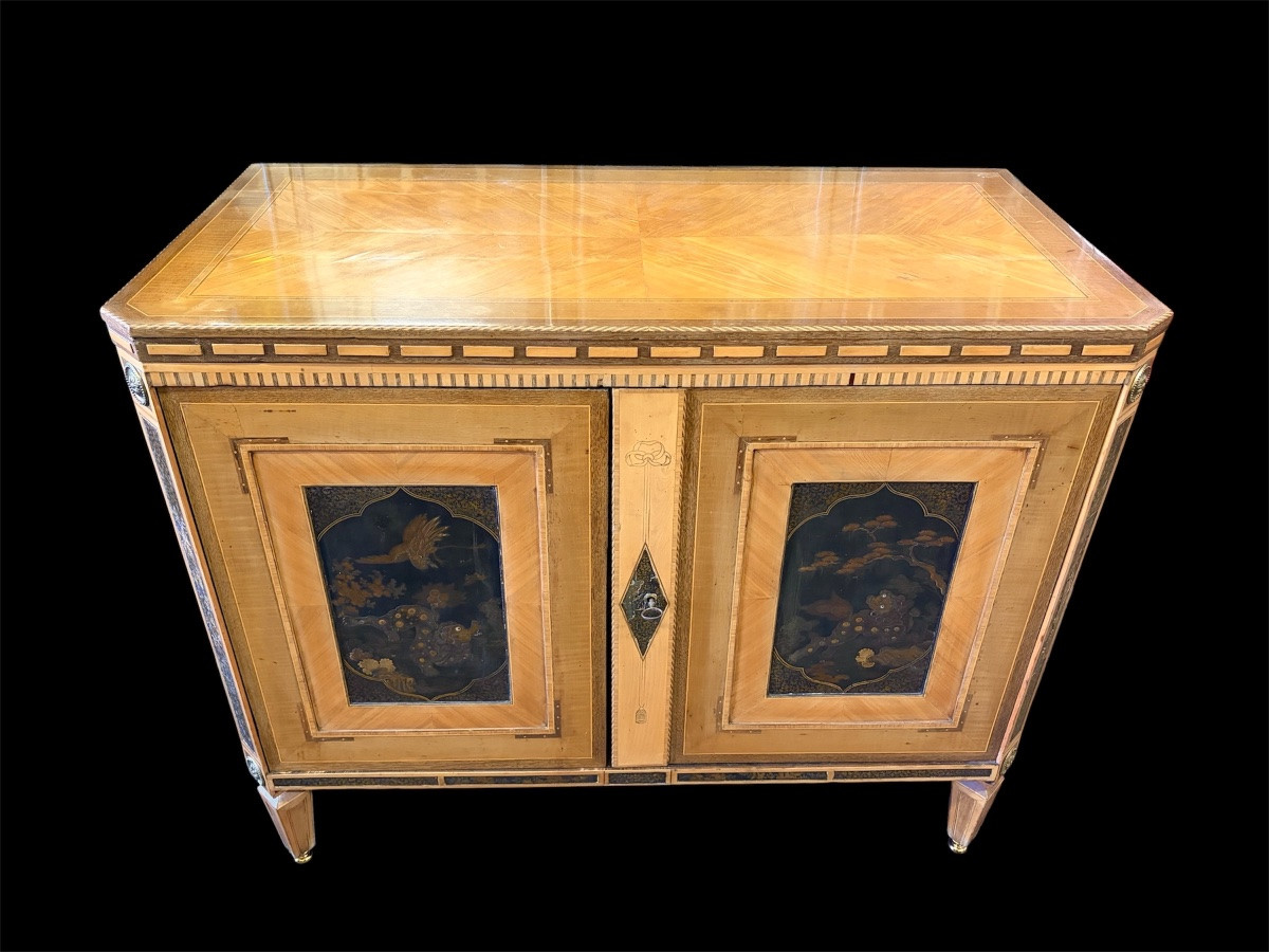 Louis XVI Chest Of Drawers With Lacquered Panels-photo-3