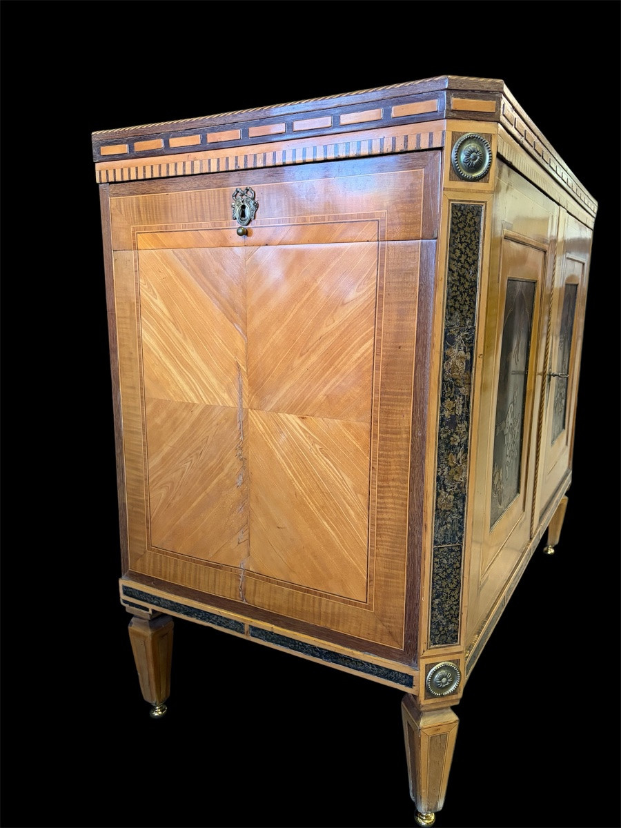 Louis XVI Chest Of Drawers With Lacquered Panels-photo-1