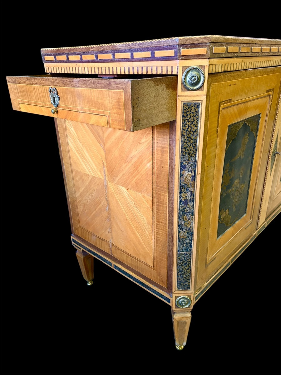 Louis XVI Chest Of Drawers With Lacquered Panels-photo-3
