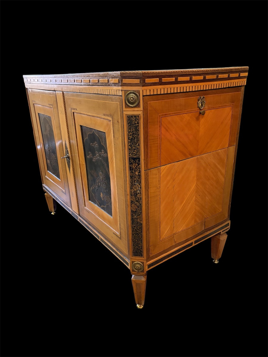 Louis XVI Chest Of Drawers With Lacquered Panels-photo-4