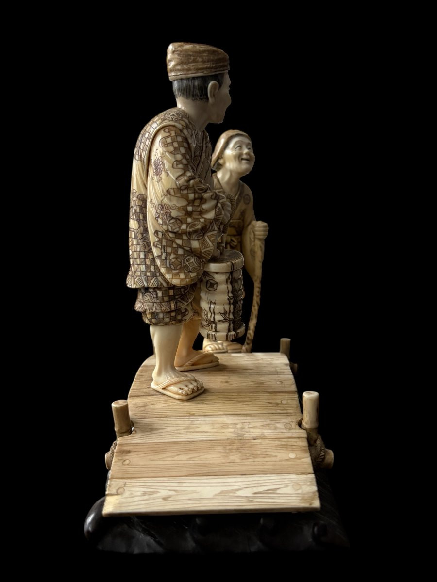 Beautiful Ivory Sculpture, China, 19th Century-photo-3
