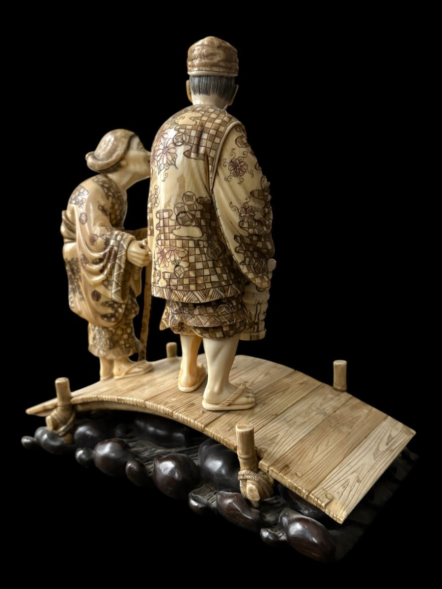 Beautiful Ivory Sculpture, China, 19th Century-photo-4