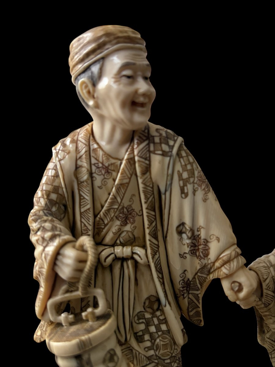 Beautiful Ivory Sculpture, China, 19th Century-photo-8
