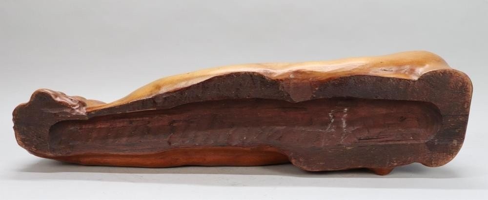 Pretty Art Deco Wooden Sculpture "mother With Hand Extended To Child".-photo-7