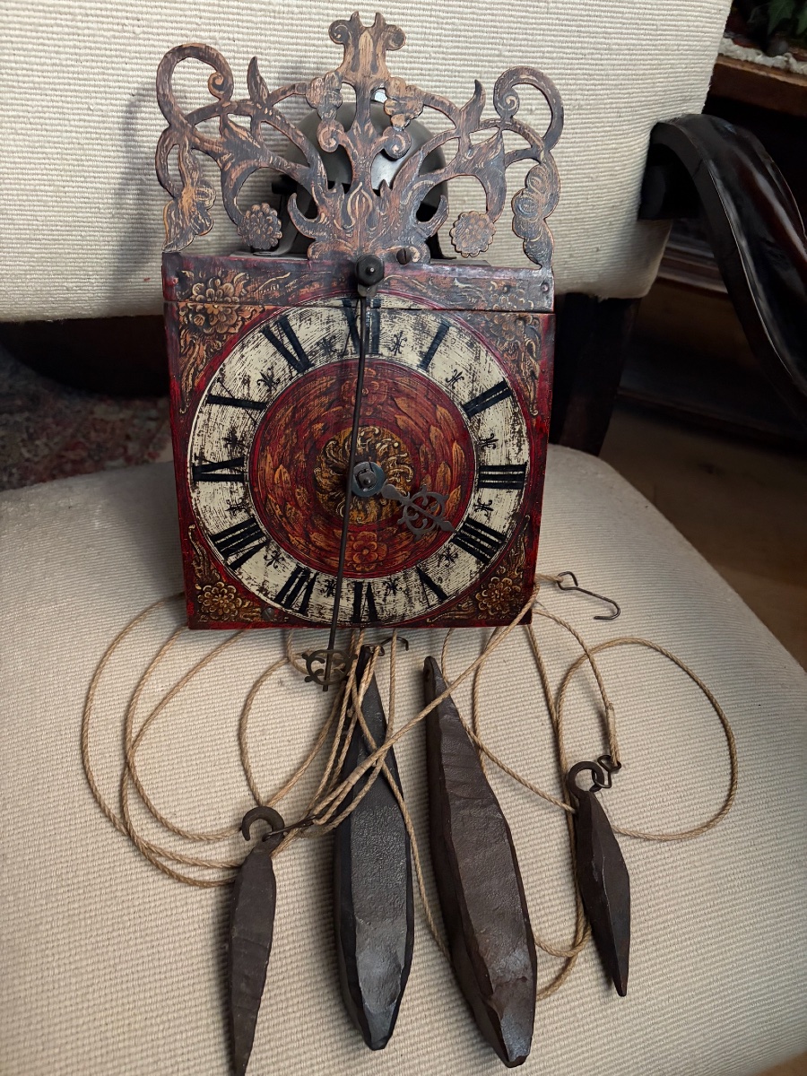 Wrought Iron Wall Clock Circa 1700-photo-1