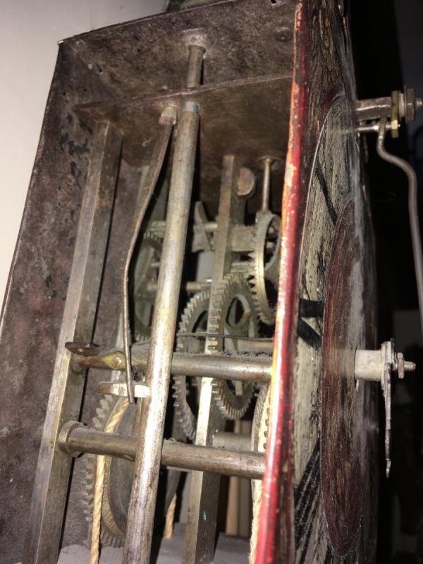Wrought Iron Wall Clock Circa 1700-photo-4