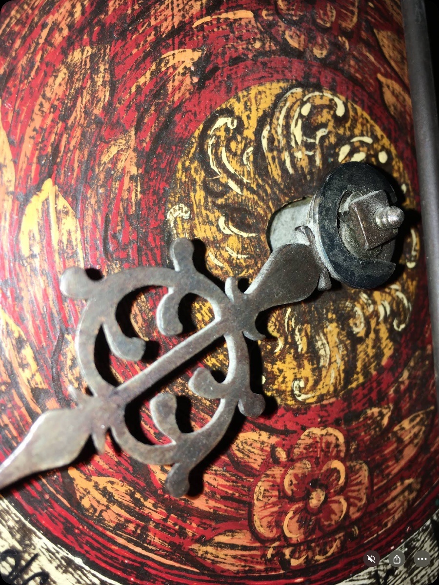 Wrought Iron Wall Clock Circa 1700-photo-6