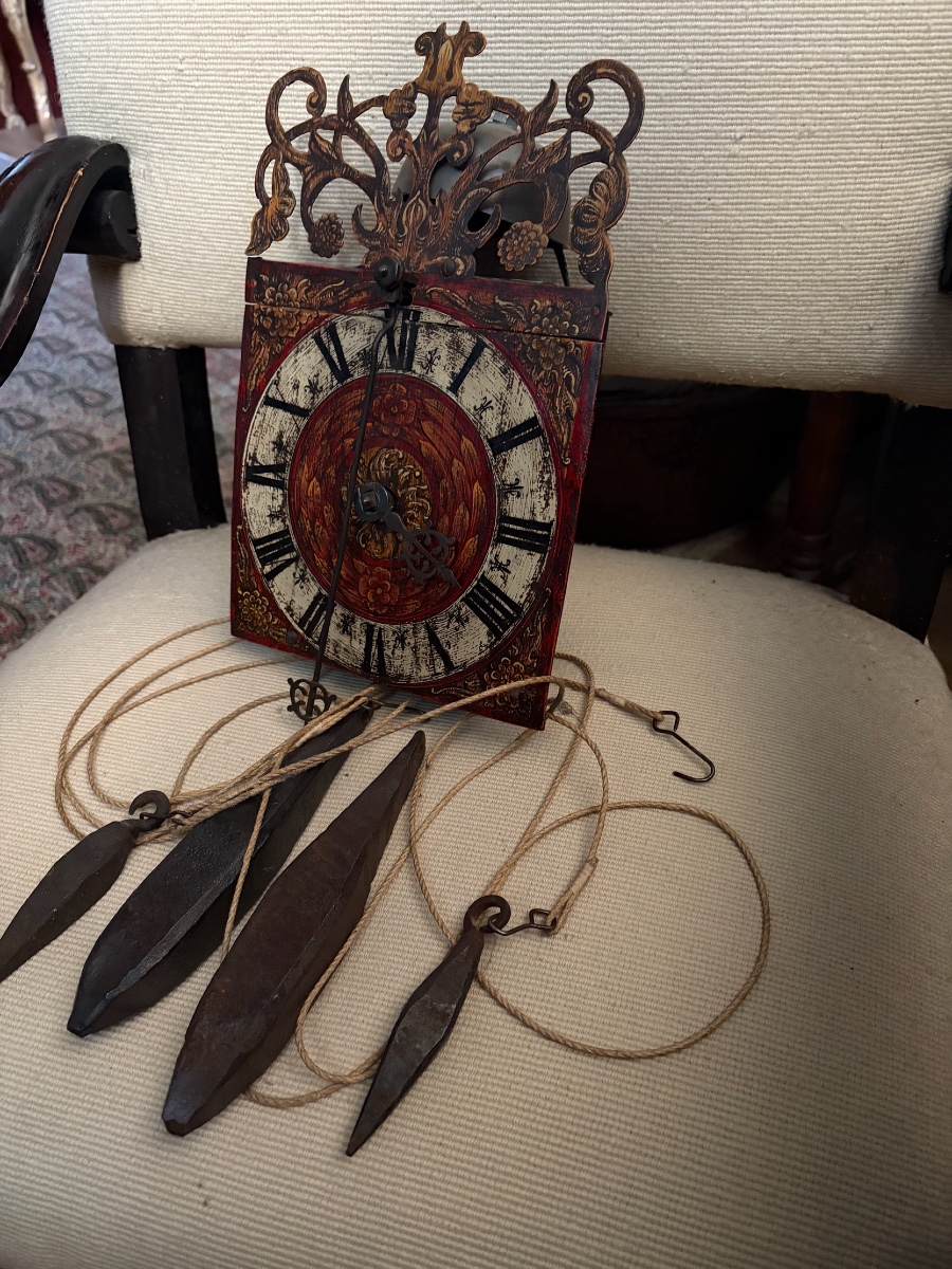 Wrought Iron Wall Clock Circa 1700