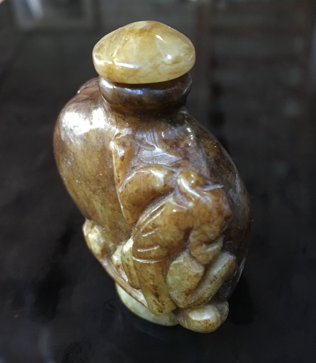 Chinese Jade Snuff Bottle 6x5 Cm-photo-2