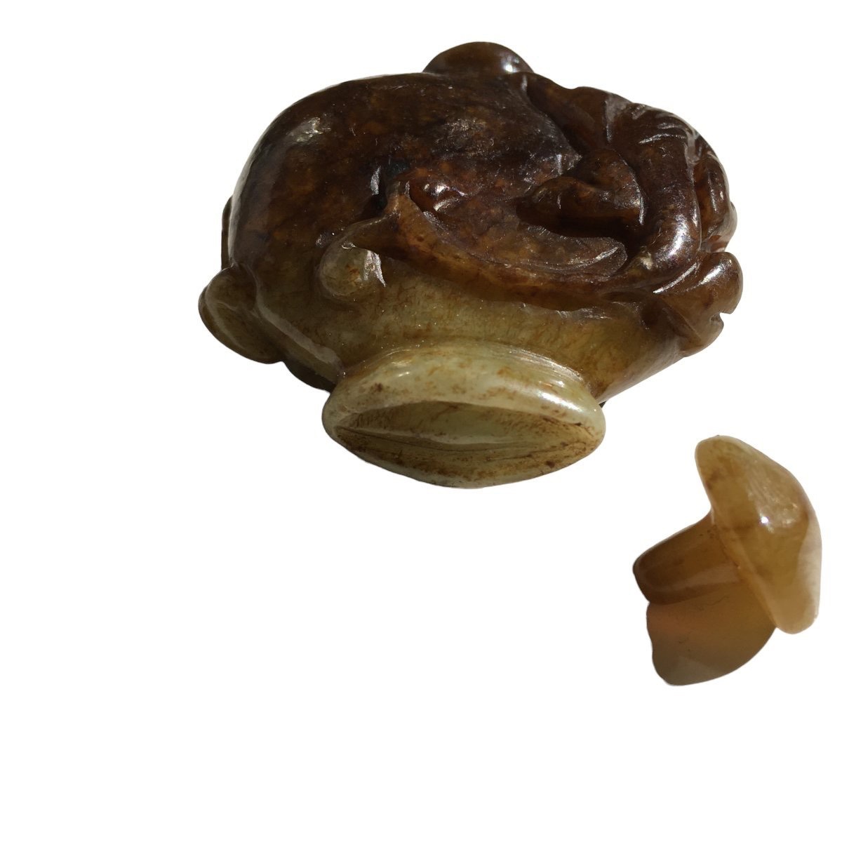 Chinese Jade Snuff Bottle 6x5 Cm-photo-5