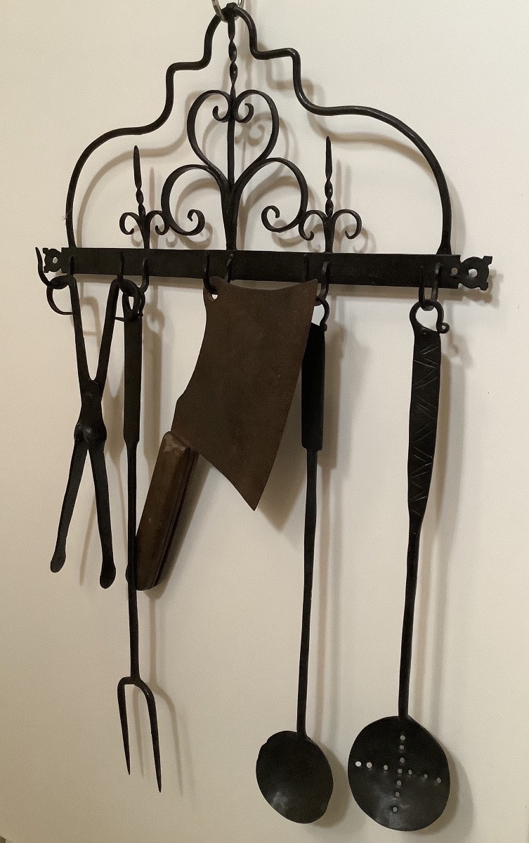 Wrought Iron Spoon Holder 18th/19th Century-photo-2