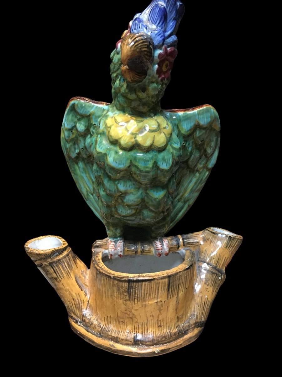 Parrot-shaped Flower Vase 19th Century-photo-3