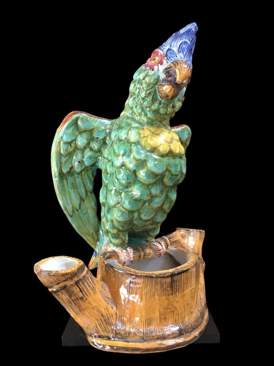 Parrot-shaped Flower Vase 19th Century-photo-4