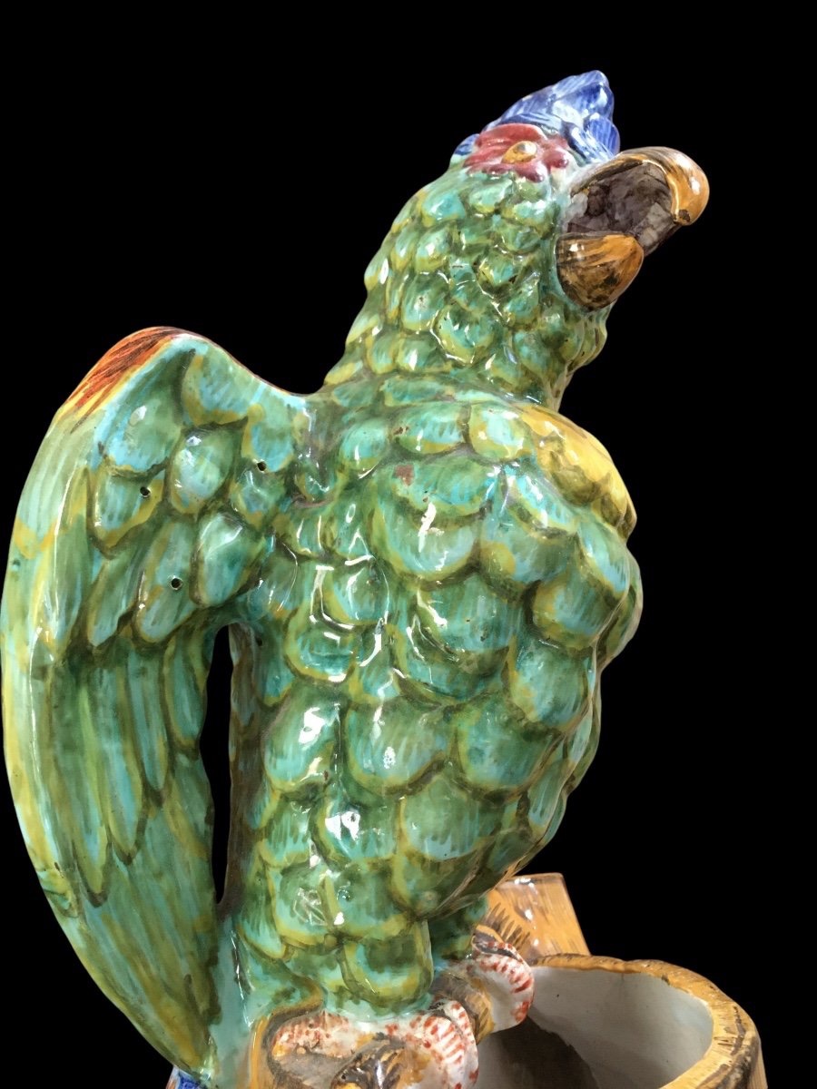 Parrot-shaped Flower Vase 19th Century-photo-4