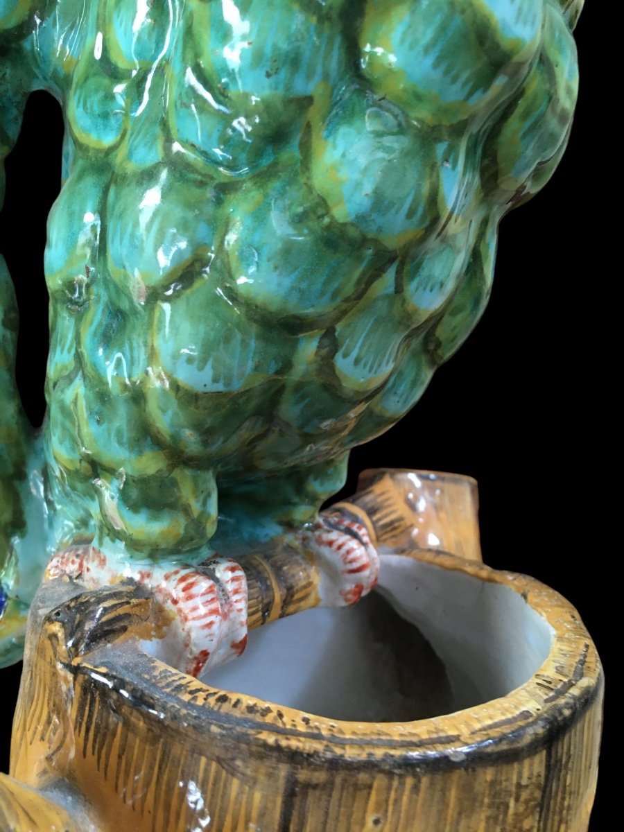 Parrot-shaped Flower Vase 19th Century-photo-7