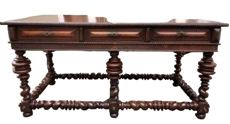 Large Portuguese Central Table With 6 Legs Early 18th Century.-photo-3