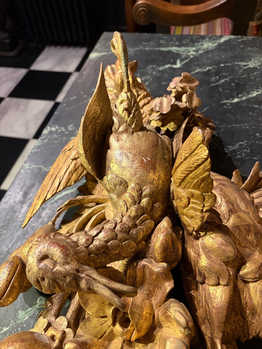  Decorative Object In Gilded Wood (70 Cm) .-photo-3