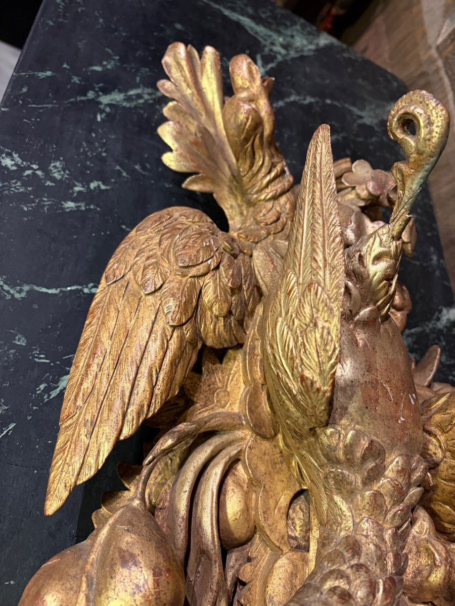  Decorative Object In Gilded Wood (70 Cm) .-photo-1