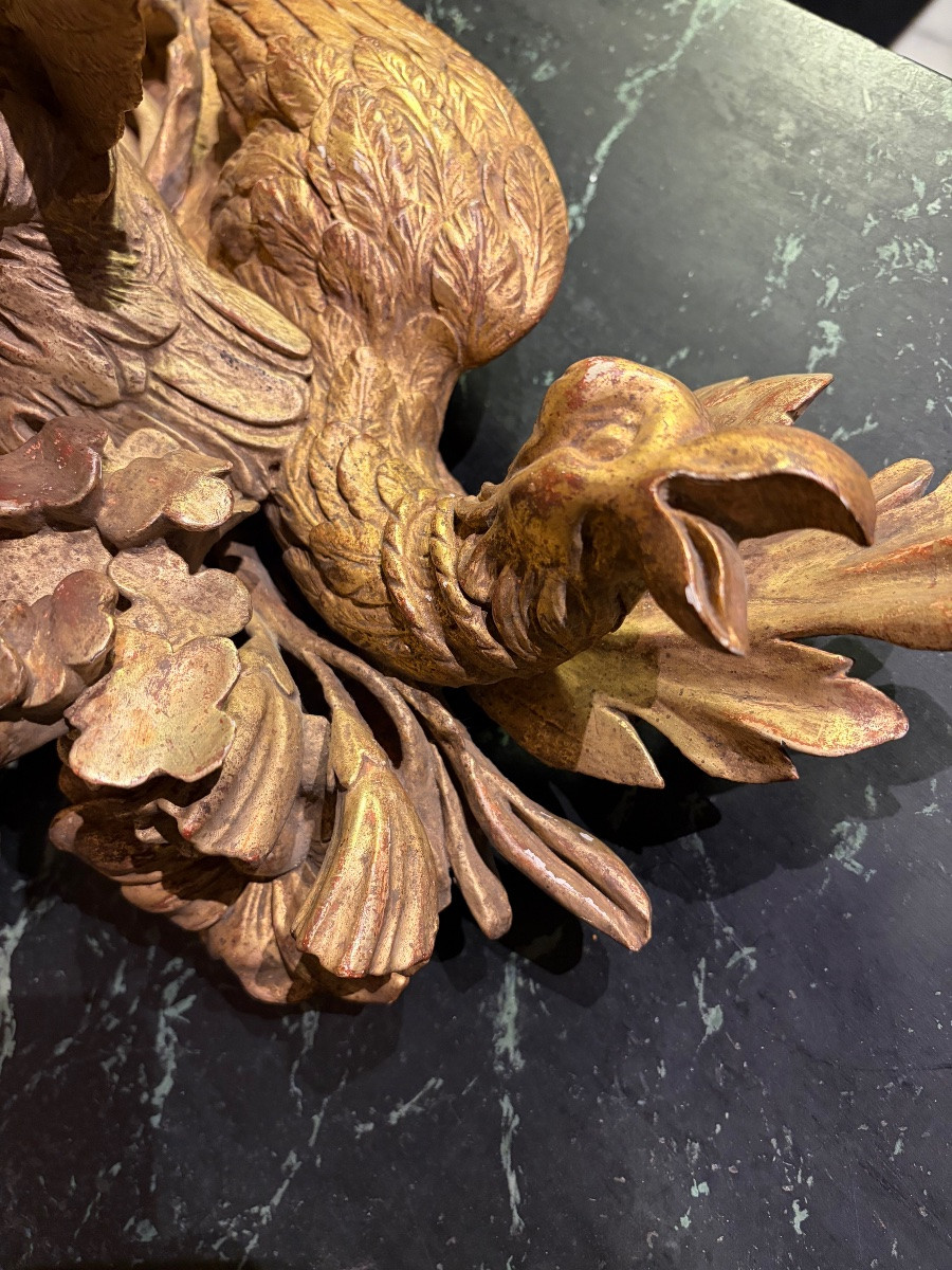  Decorative Object In Gilded Wood (70 Cm) .-photo-3