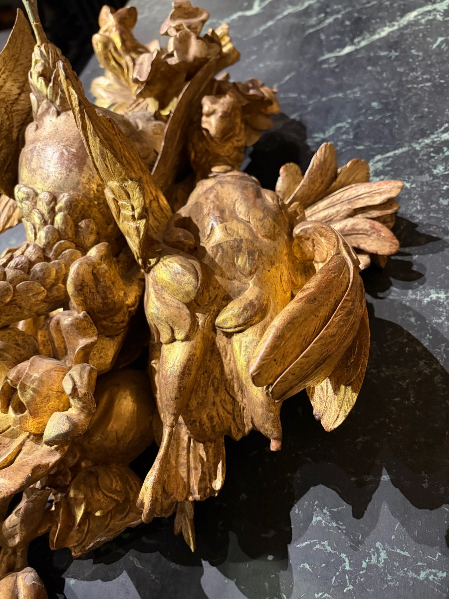  Decorative Object In Gilded Wood (70 Cm) .-photo-6