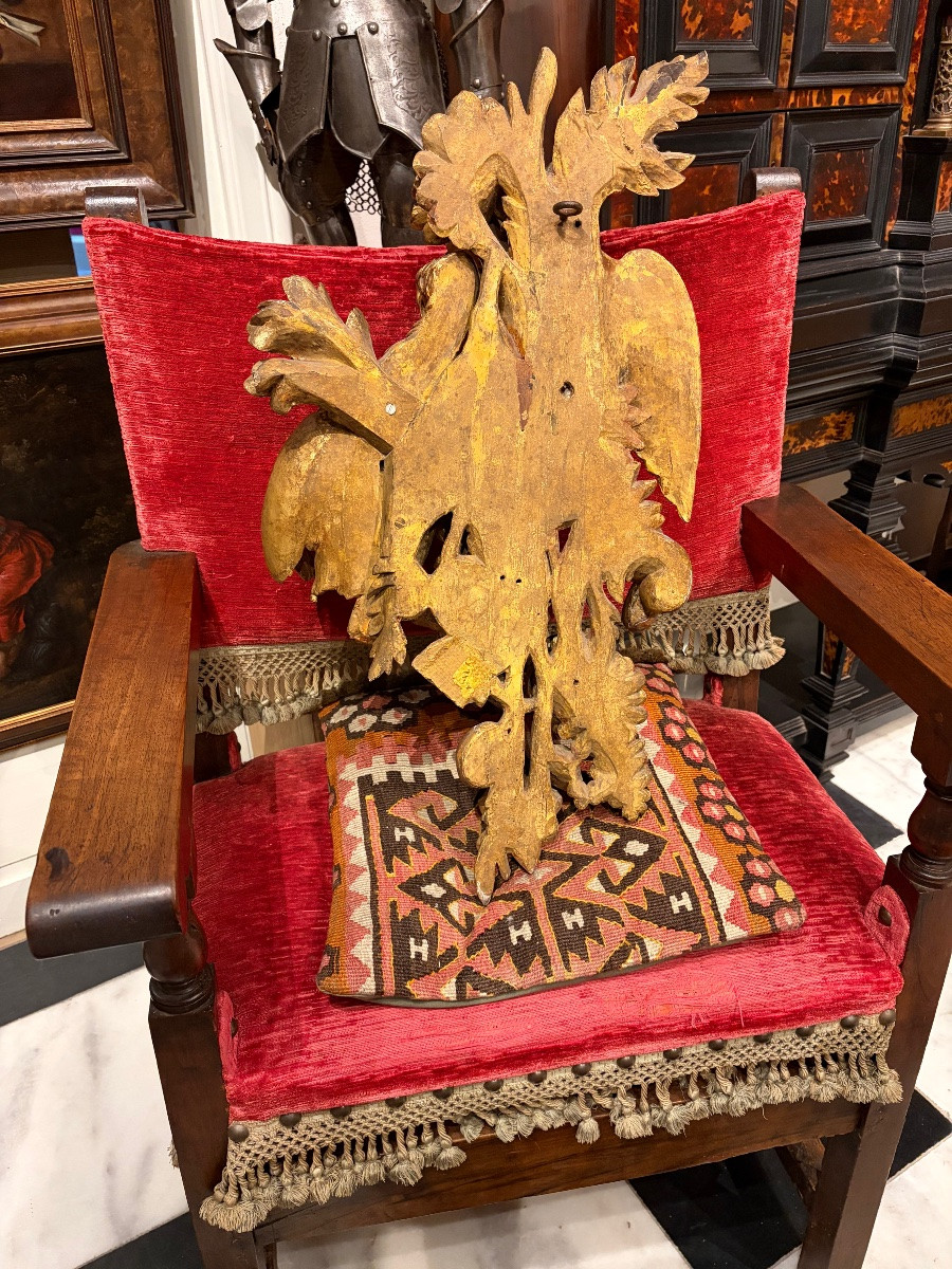  Decorative Object In Gilded Wood (70 Cm) .-photo-8
