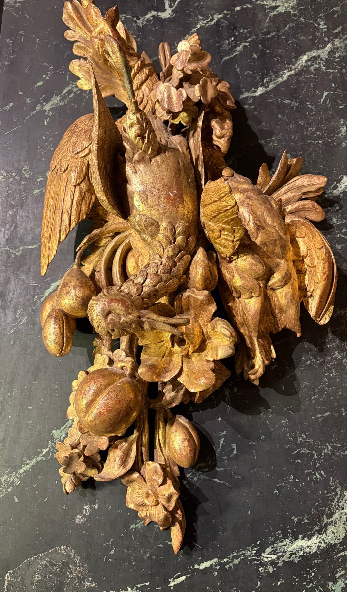  Decorative Object In Gilded Wood (70 Cm) .