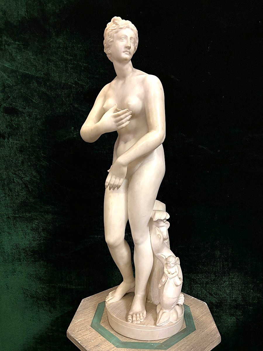 Beautiful Alabaster Sculpture From The 19th Century. ( 79 Cm )