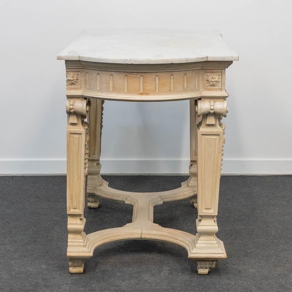 Console Décorative En Bois Sculpté De Style Louis XVI , 19ème.-photo-2