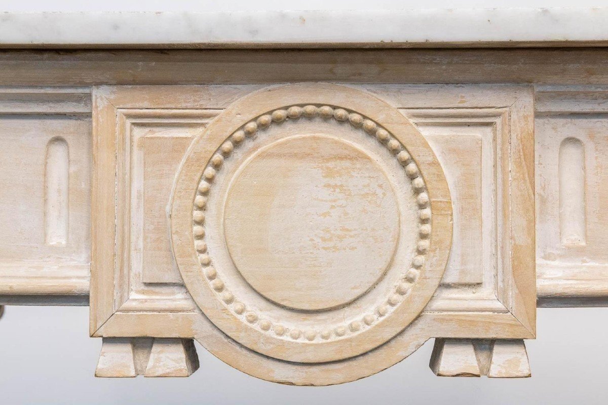 Console Décorative En Bois Sculpté De Style Louis XVI , 19ème.-photo-3