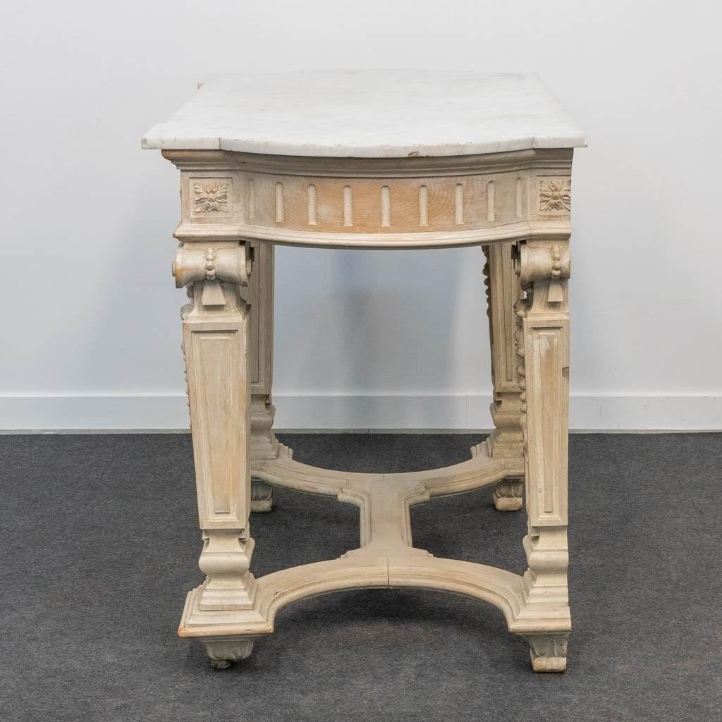 Console Décorative En Bois Sculpté De Style Louis XVI , 19ème.-photo-5