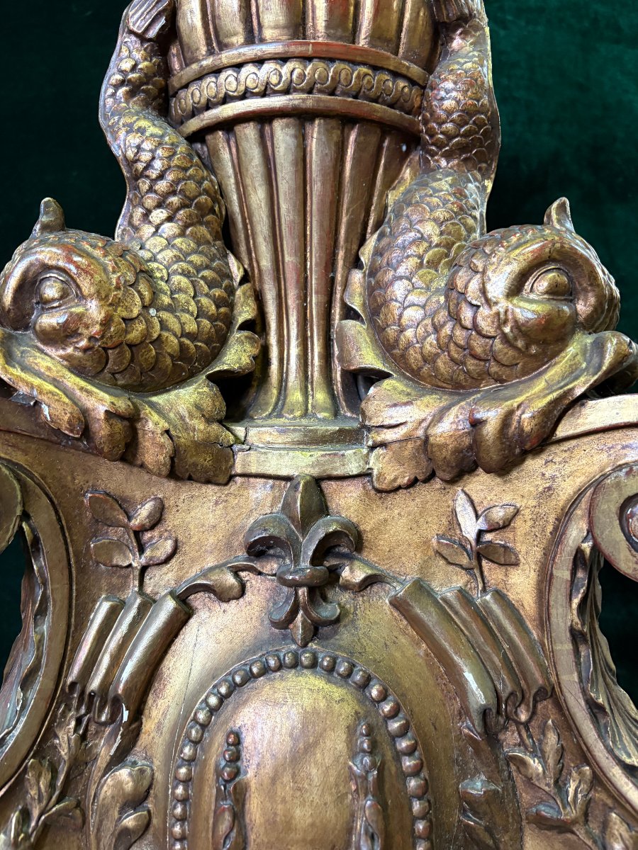 Large 19th-century Gilded Wood Torchère (163 Cm)-photo-7