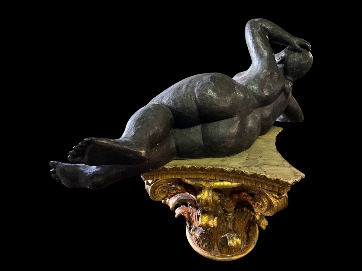 Grande statue en bronze 108cm X 48cm X 38cm -photo-2