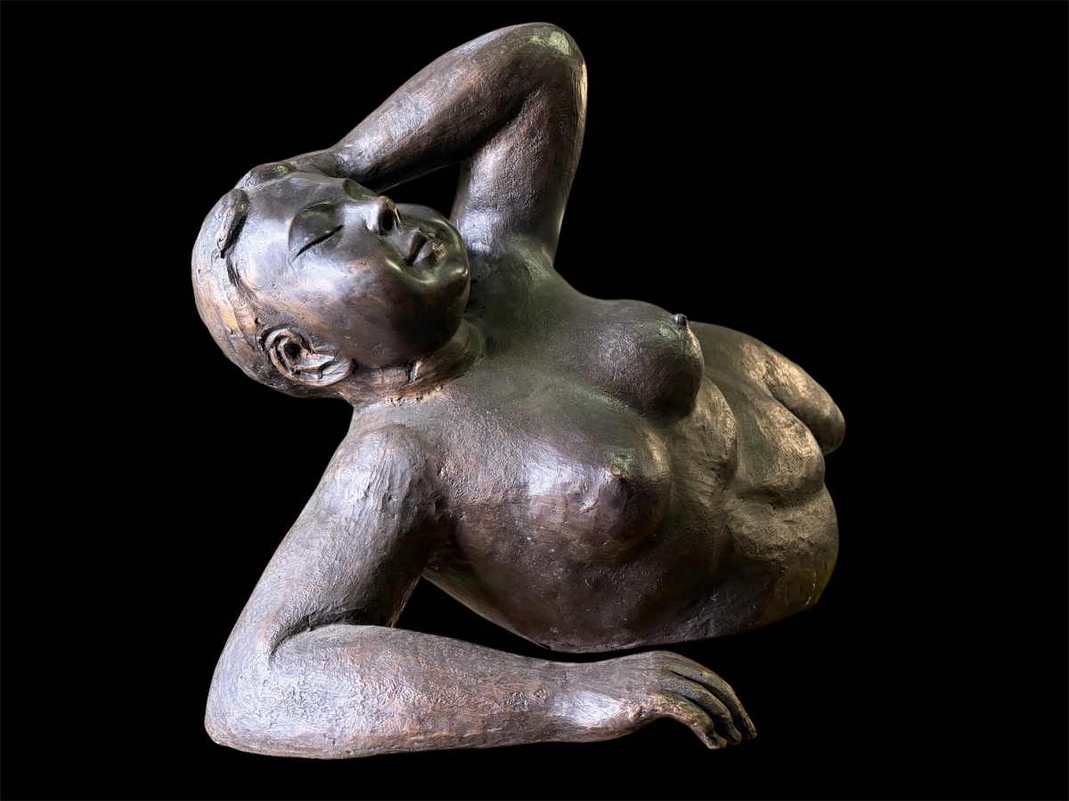 Grande statue en bronze 108cm X 48cm X 38cm -photo-1