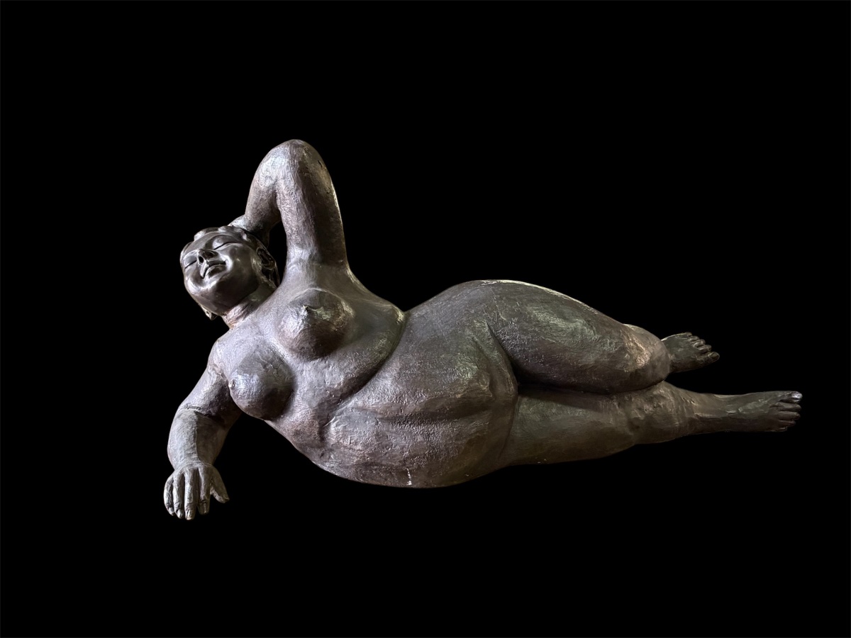 Grande statue en bronze 108cm X 48cm X 38cm -photo-2