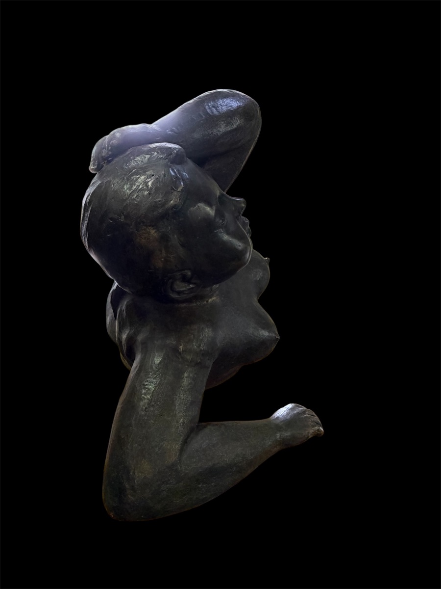 Grande statue en bronze 108cm X 48cm X 38cm -photo-4