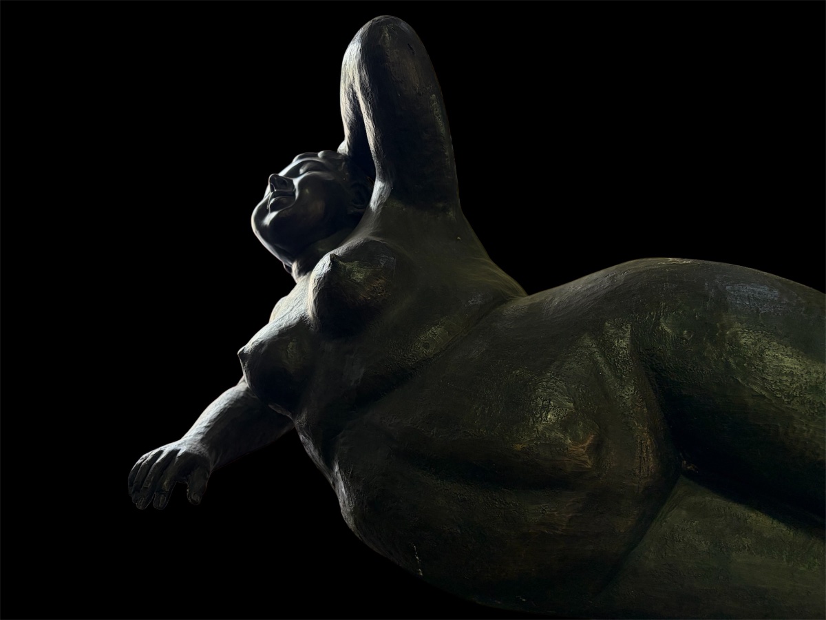 Grande statue en bronze 108cm X 48cm X 38cm -photo-5