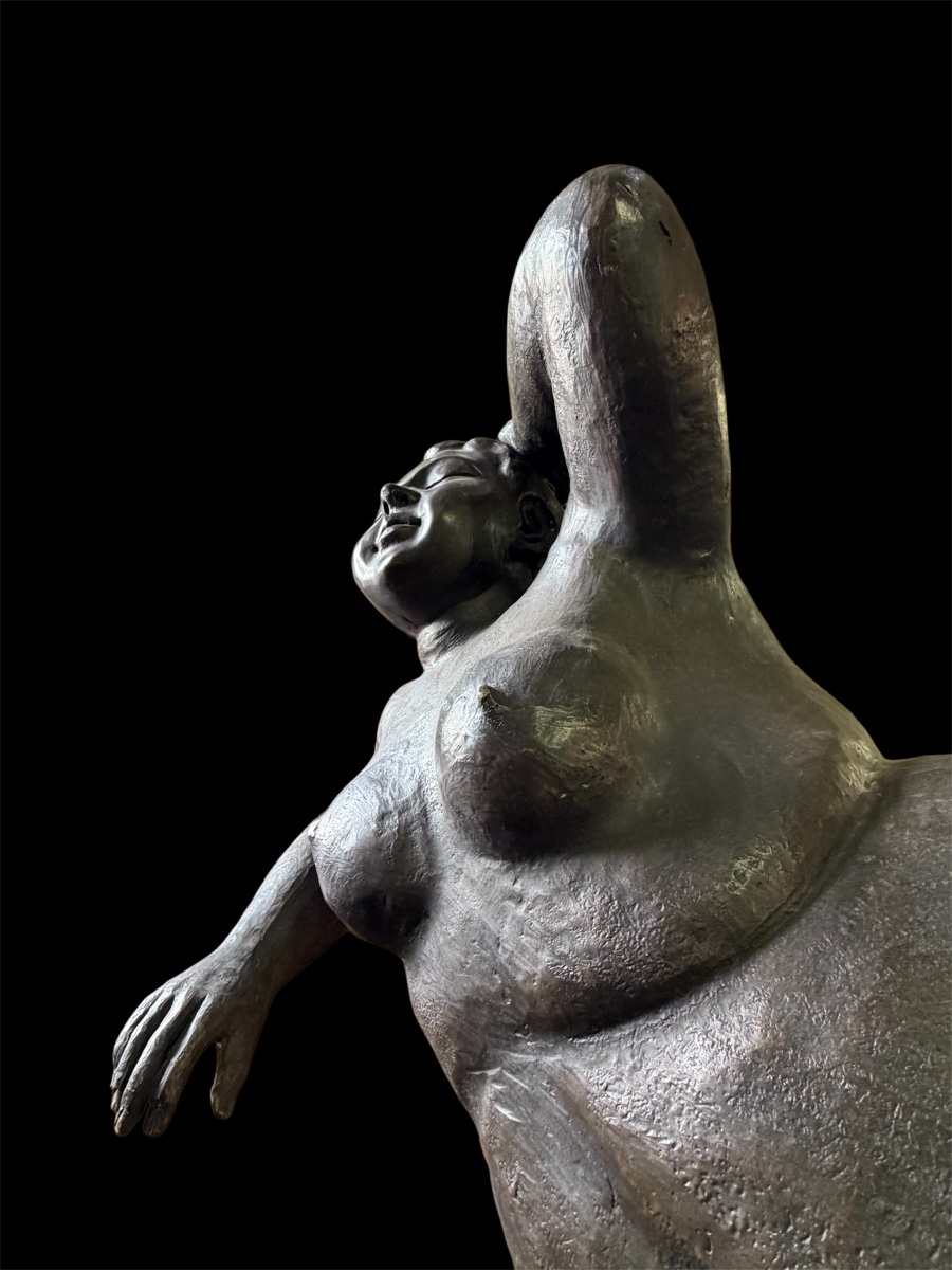 Grande statue en bronze 108cm X 48cm X 38cm -photo-6