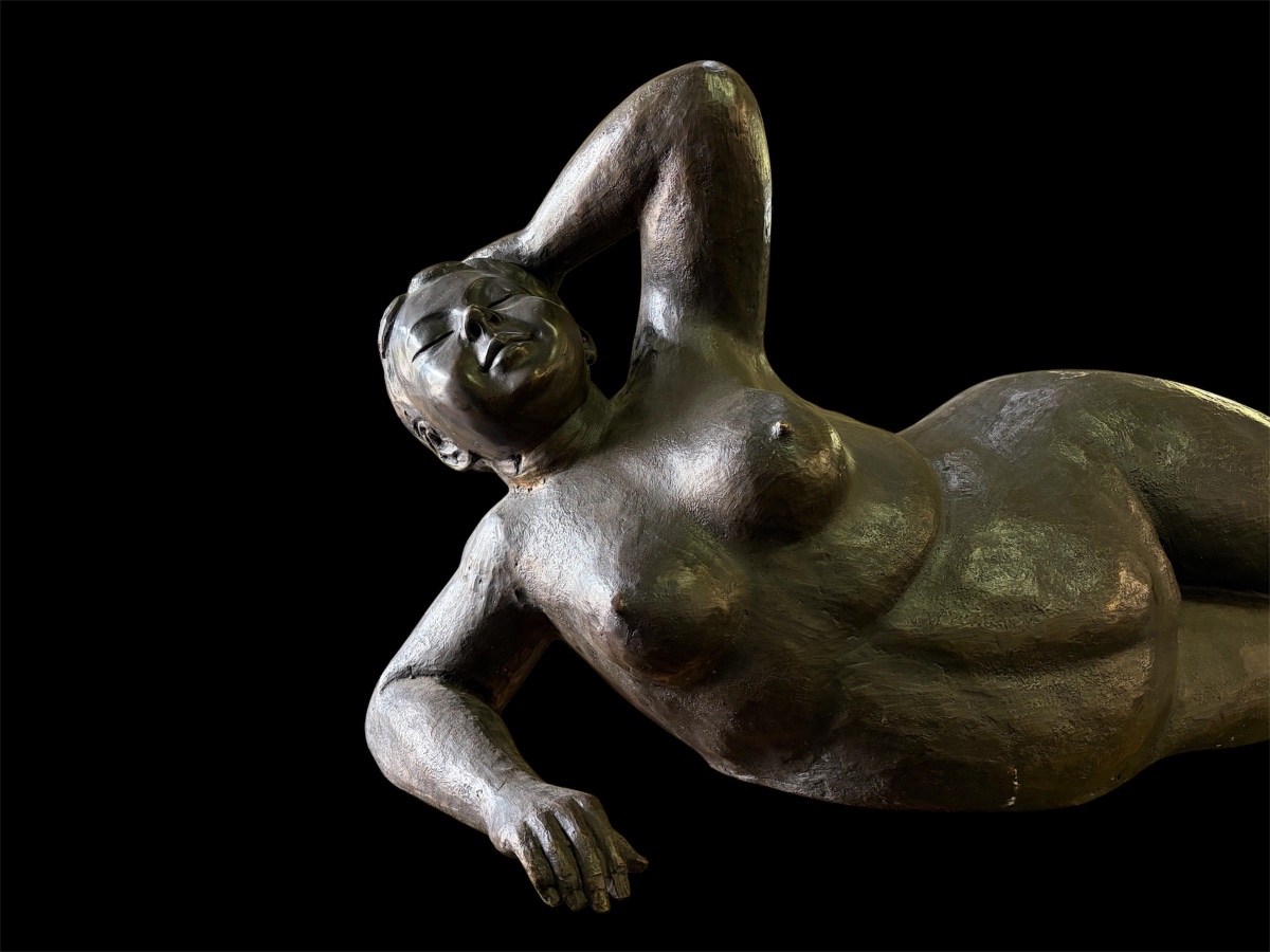 Grande statue en bronze 108cm X 48cm X 38cm -photo-8