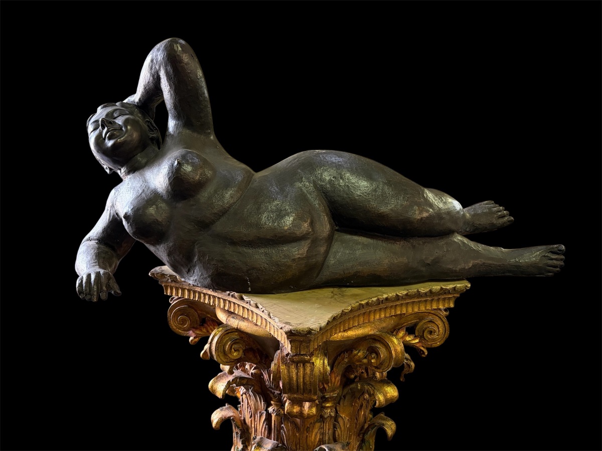 Grande statue en bronze 108cm X 48cm X 38cm 