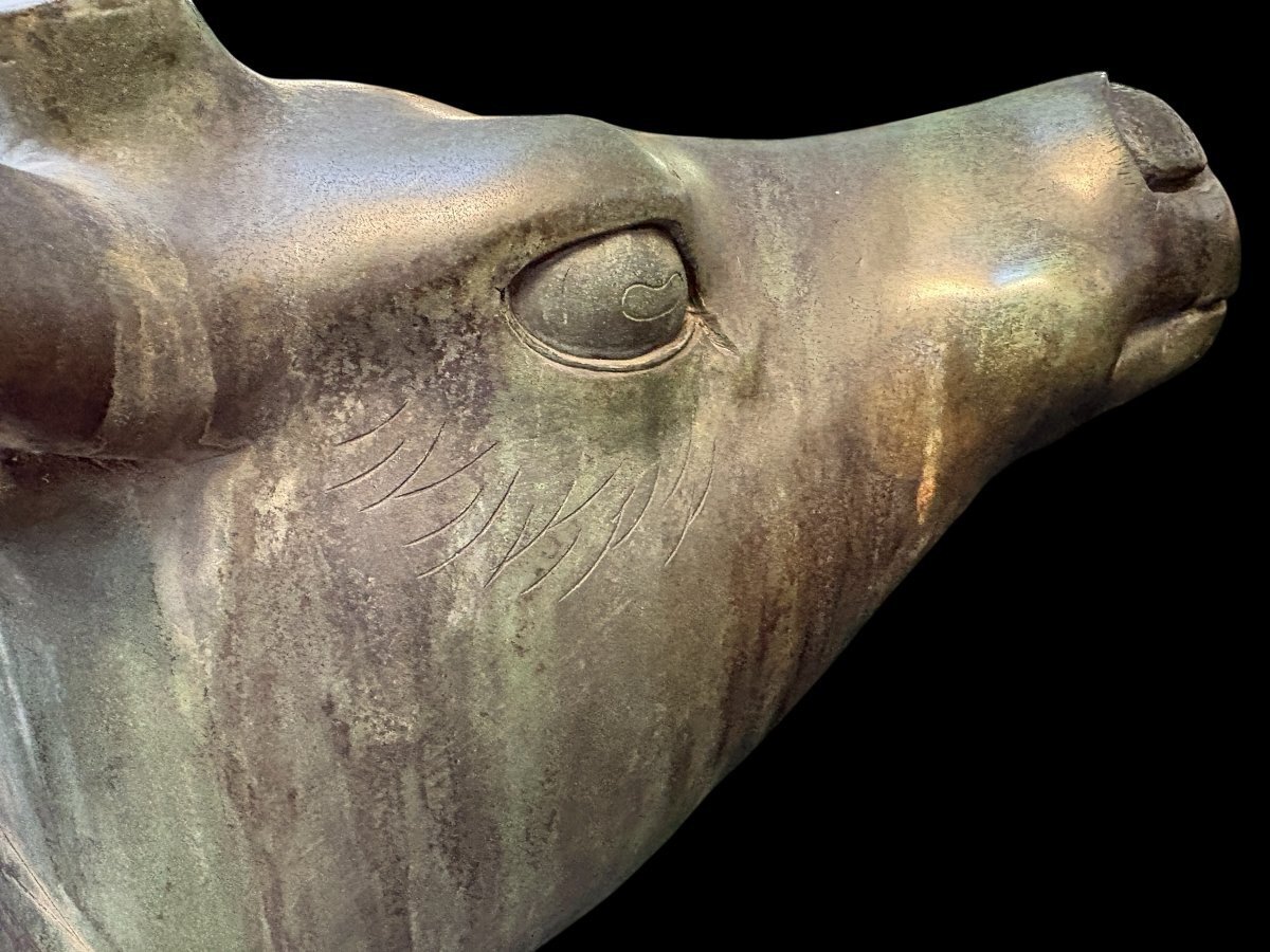 Très belle paire de cerfs en bronze du XIXe siècle.-photo-2