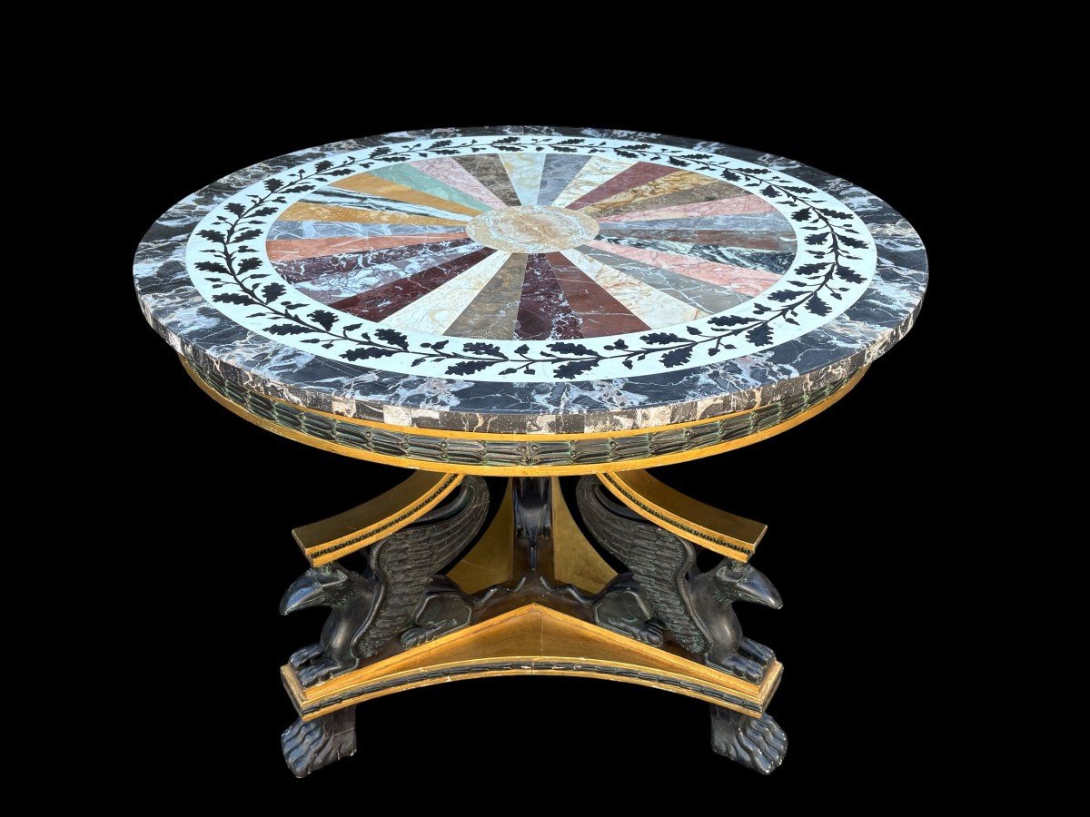 Joli guéridon de style Empire, 1830-1840-photo-8