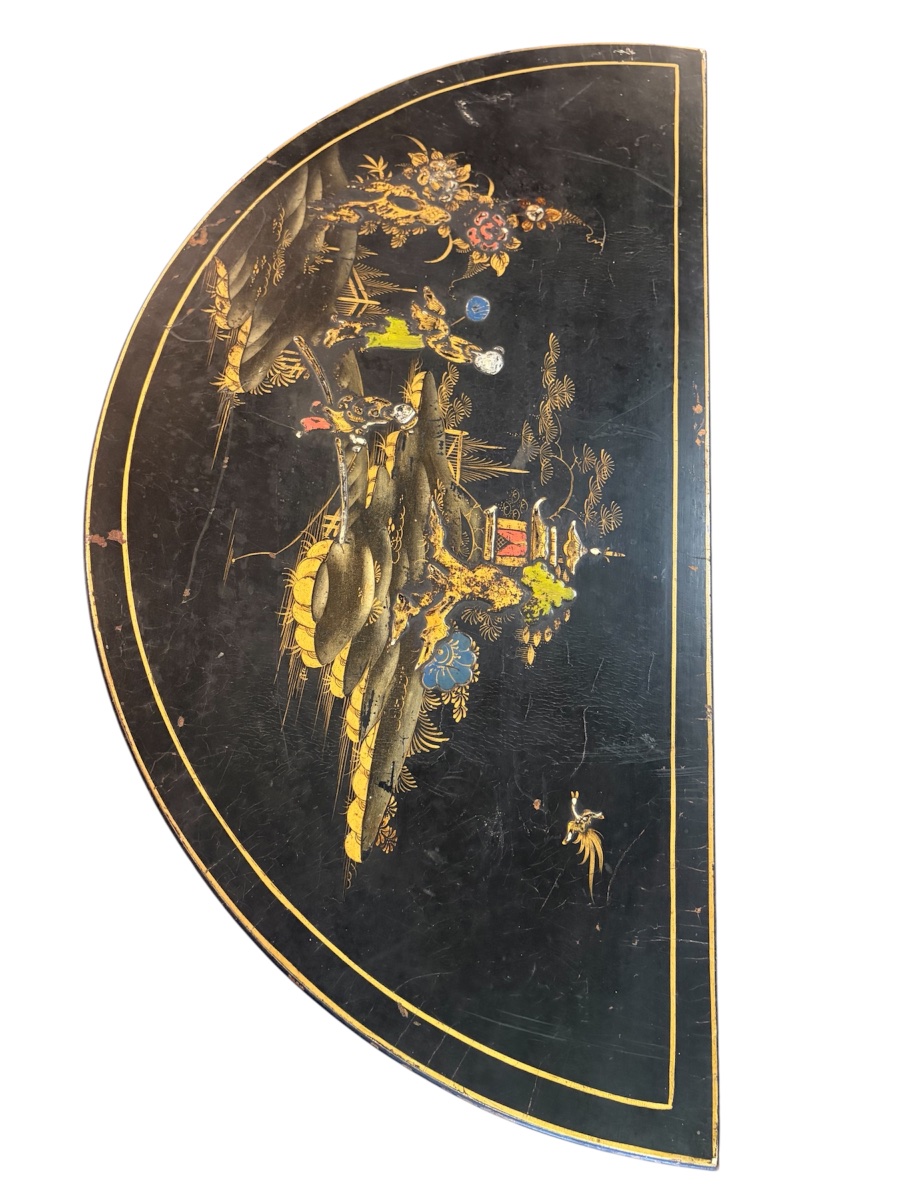 Queen Anne-style Chinoiserie Game Table, Circa 1920-photo-3
