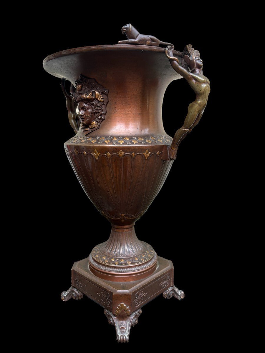 Vase Spécial / Rafraîchisseur De Champagne En Bronze 1880-1900-photo-2