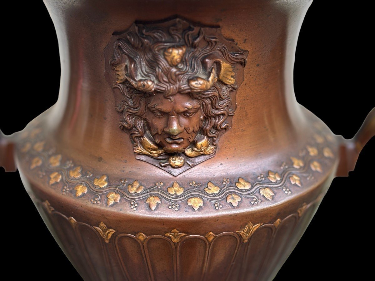 Vase Spécial / Rafraîchisseur De Champagne En Bronze 1880-1900-photo-3