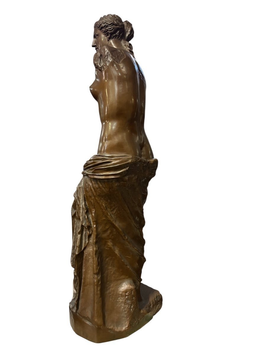 Très grande sculpture ( 97 cm ) en bronze « Vénus » F.Barbedienne 19ème.-photo-4