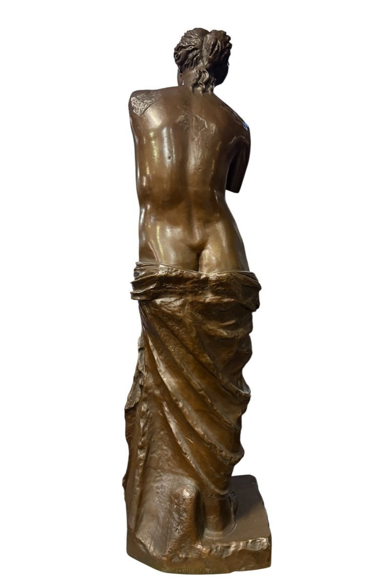 Très grande sculpture ( 97 cm ) en bronze « Vénus » F.Barbedienne 19ème.-photo-8