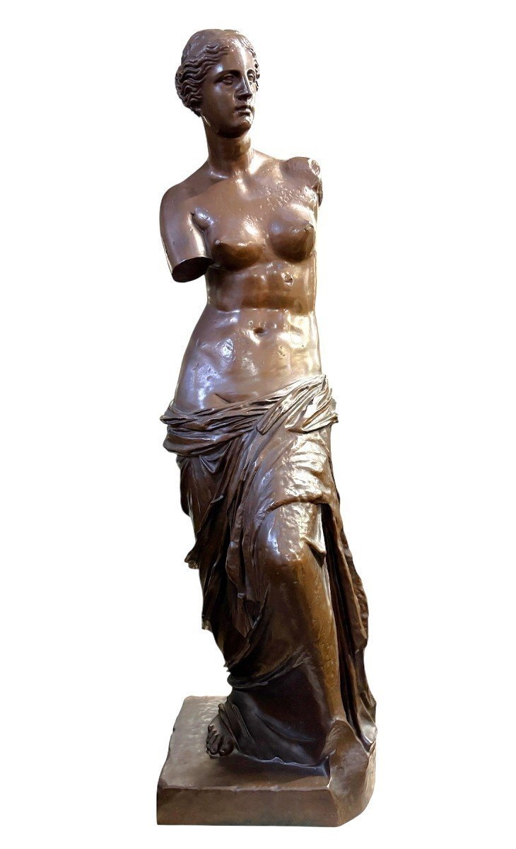 Très grande sculpture ( 97 cm ) en bronze « Vénus » F.Barbedienne 19ème.