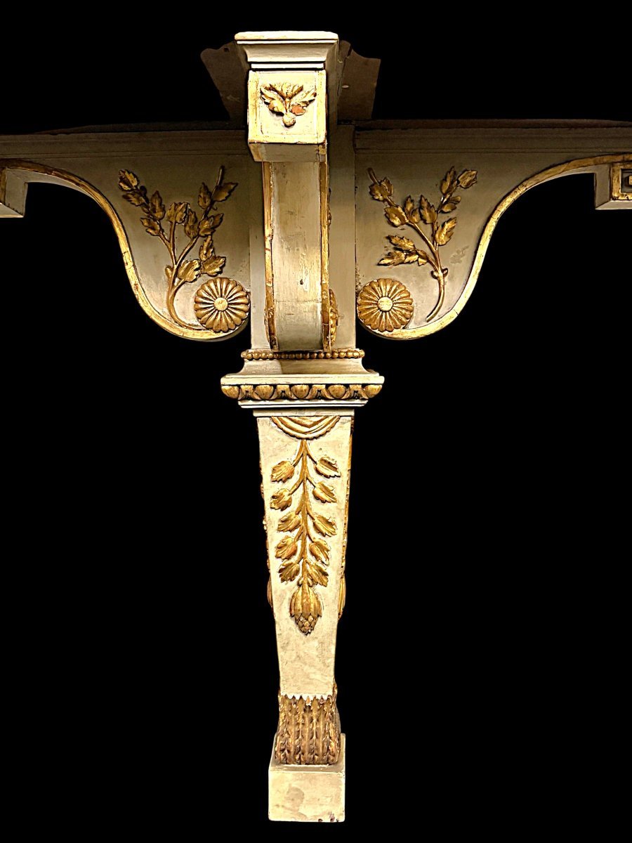 Large Empire-style Console Table With Mirror, 1800–1820 (282.5 Cm)-photo-3